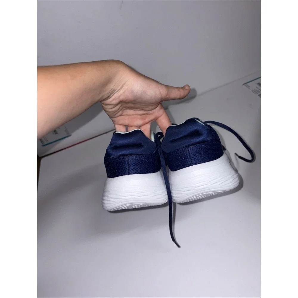 Adidas Women's Cloudfoam Comfy Lace Up Sneakers Size 8 Blue Casual New In Box